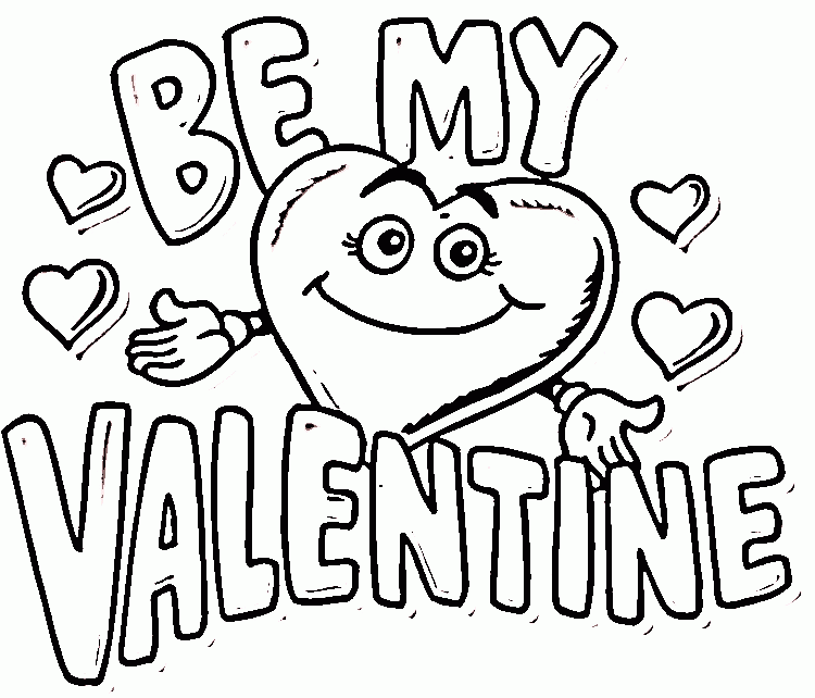 Plansa de colorat cu Valentines day 158 43